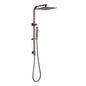10'' Square Gun Metal Grey Shower Station Top Water Inlet