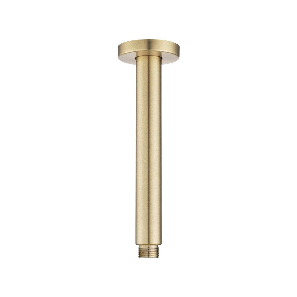 200mm Light Brushed Brass Ceiling Shower Arm