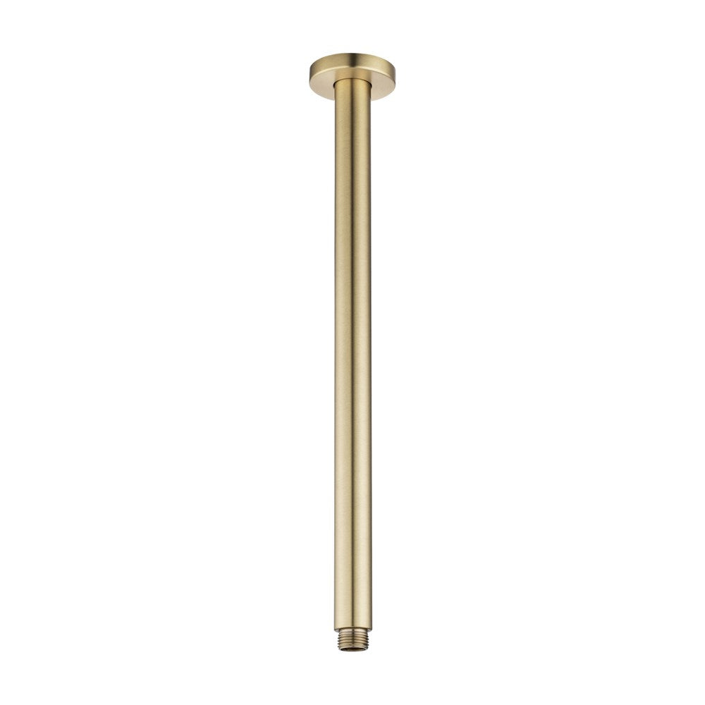 400mm Light Brushed Brass Ceiling Shower Arm