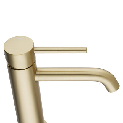 LUCID PIN - Light Brushed Brass Basin Mixer