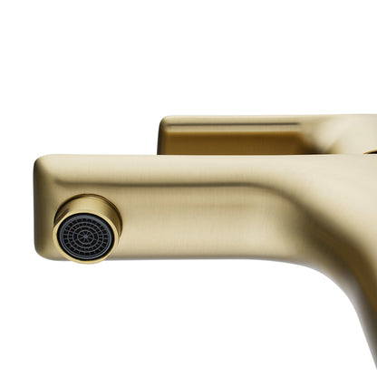 LUCID PIN - Light Brushed Brass Basin Mixer