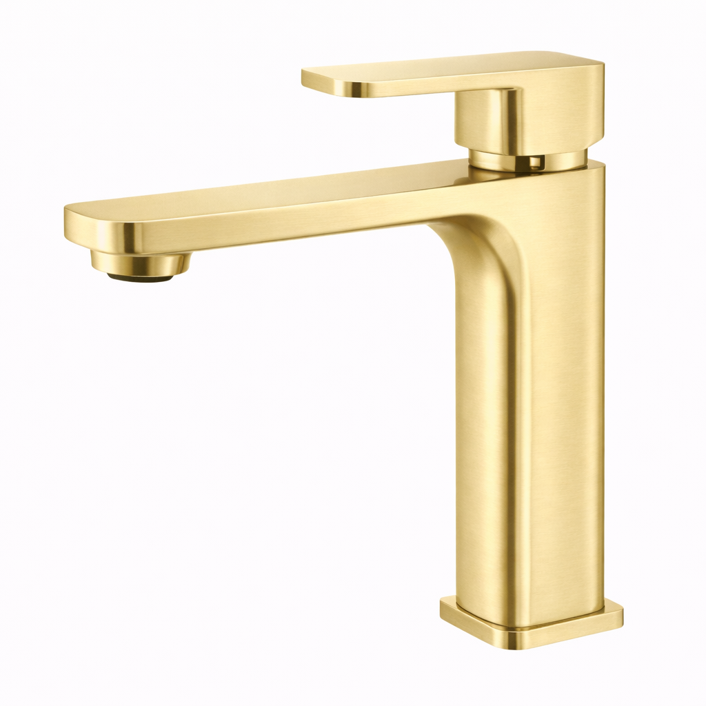 IVANO Series Light Brushed Gold Short Basin Mixer