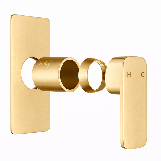 IVANO Series Light Brushed Gold Wall Mixer Trim Kit (match CLPM)