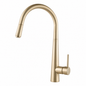 Light Brushed Brass Pull Out Kitchen Mixer