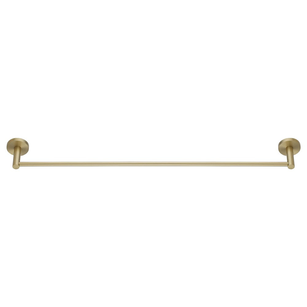 LUCID PIN - 800mm Light Brushed Brass Cuttable Single Towel Rail