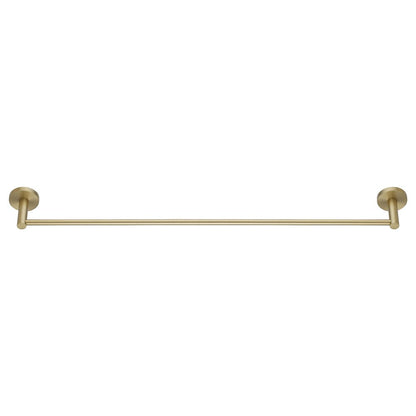 LUCID PIN - 800mm Light Brushed Brass Cuttable Single Towel Rail