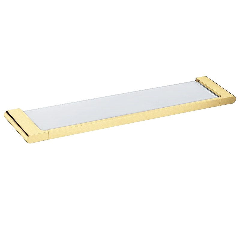 VOG - Light Brushed Brass Glass Shelf