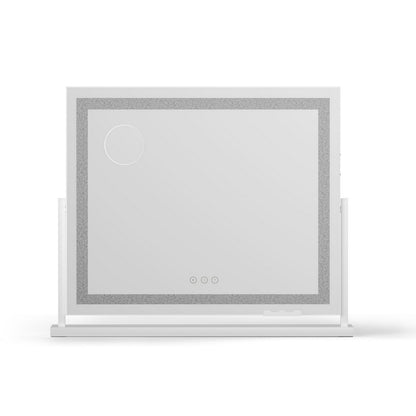 Mirror 60x50cm 360～ Rotatable Vanity Mirror with Lights Crystal LED