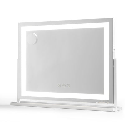 Mirror 80x58cm 360～ Rotatable Vanity Mirror with Lights Bright Light Strip Adjustable