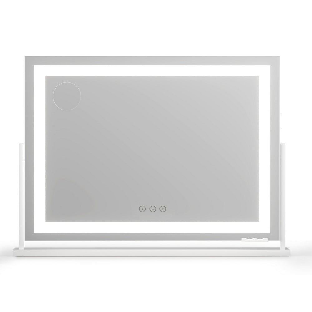 Mirror 80x58cm 360～ Rotatable Vanity Mirror with Lights Bright Light Strip Adjustable