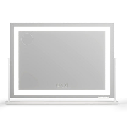 Mirror 80x58cm 360～ Rotatable Vanity Mirror with Lights Bright Light Strip Adjustable