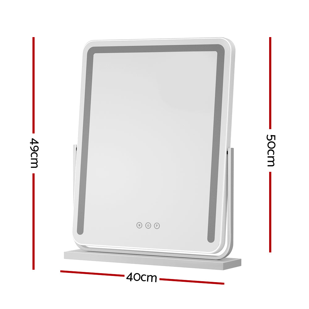 Mirror 40x50cm Hollywood Vanity with LED Light Strip Rotation