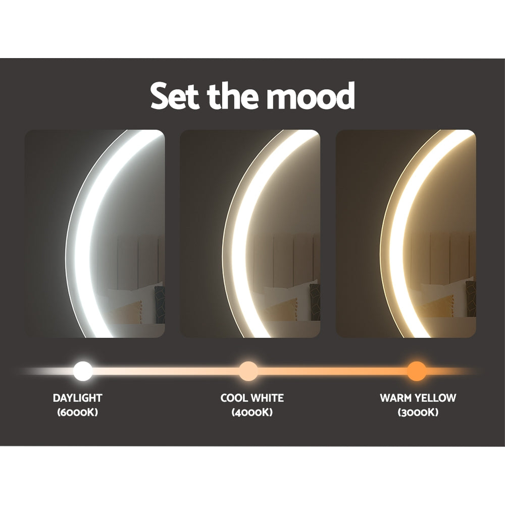 Mirror 40x40cm Hollywood Vanity with LED Light Tabletop Round