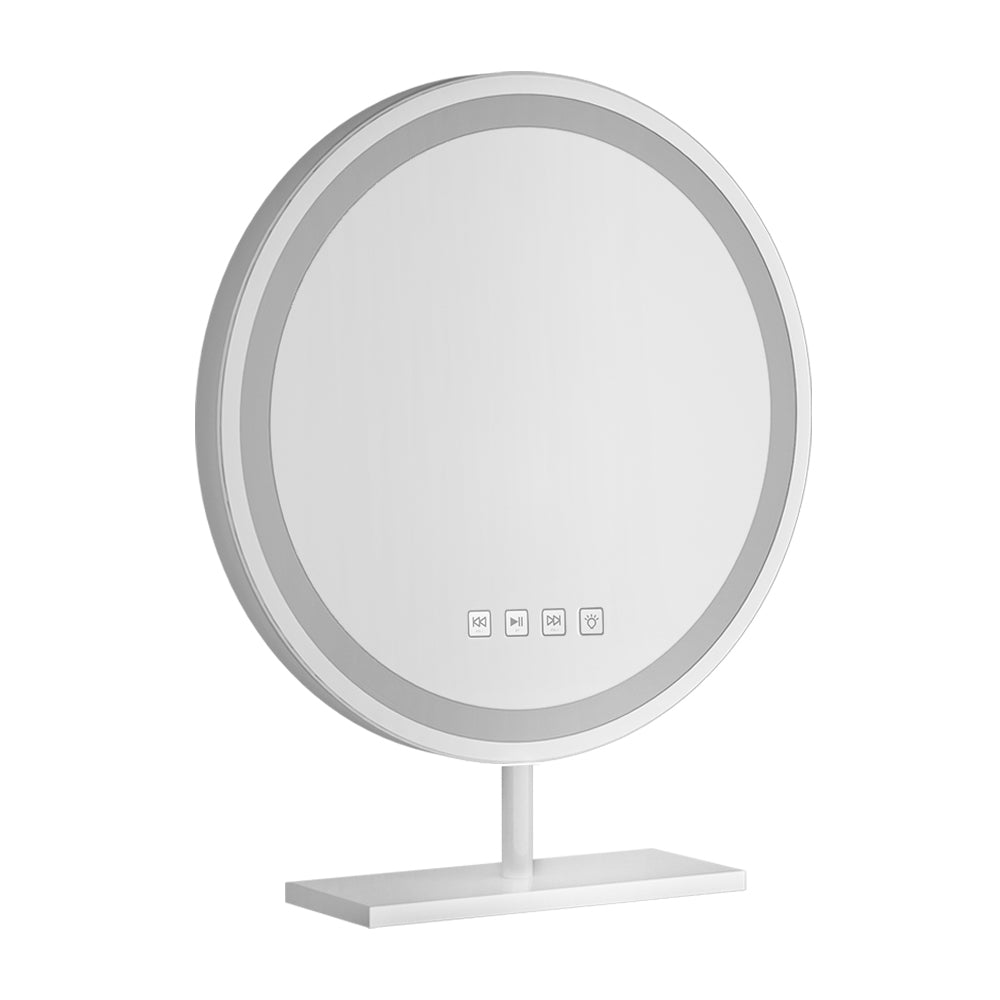 Mirror 40x40cm Hollywood Vanity with LED Light Tabletop Round