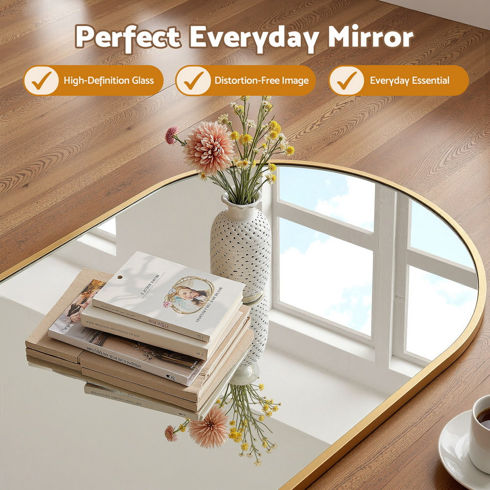 86x50cm Arched Wall Mirror Vanity Makeup Home Decor