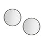 2 Wall Mirror Makeup 50cm Home Decor Framed Mirrors Bathroom Round Black