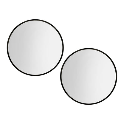 2 Wall Mirror Makeup 80cm Home Decor Framed Mirrors Bathroom Round Black