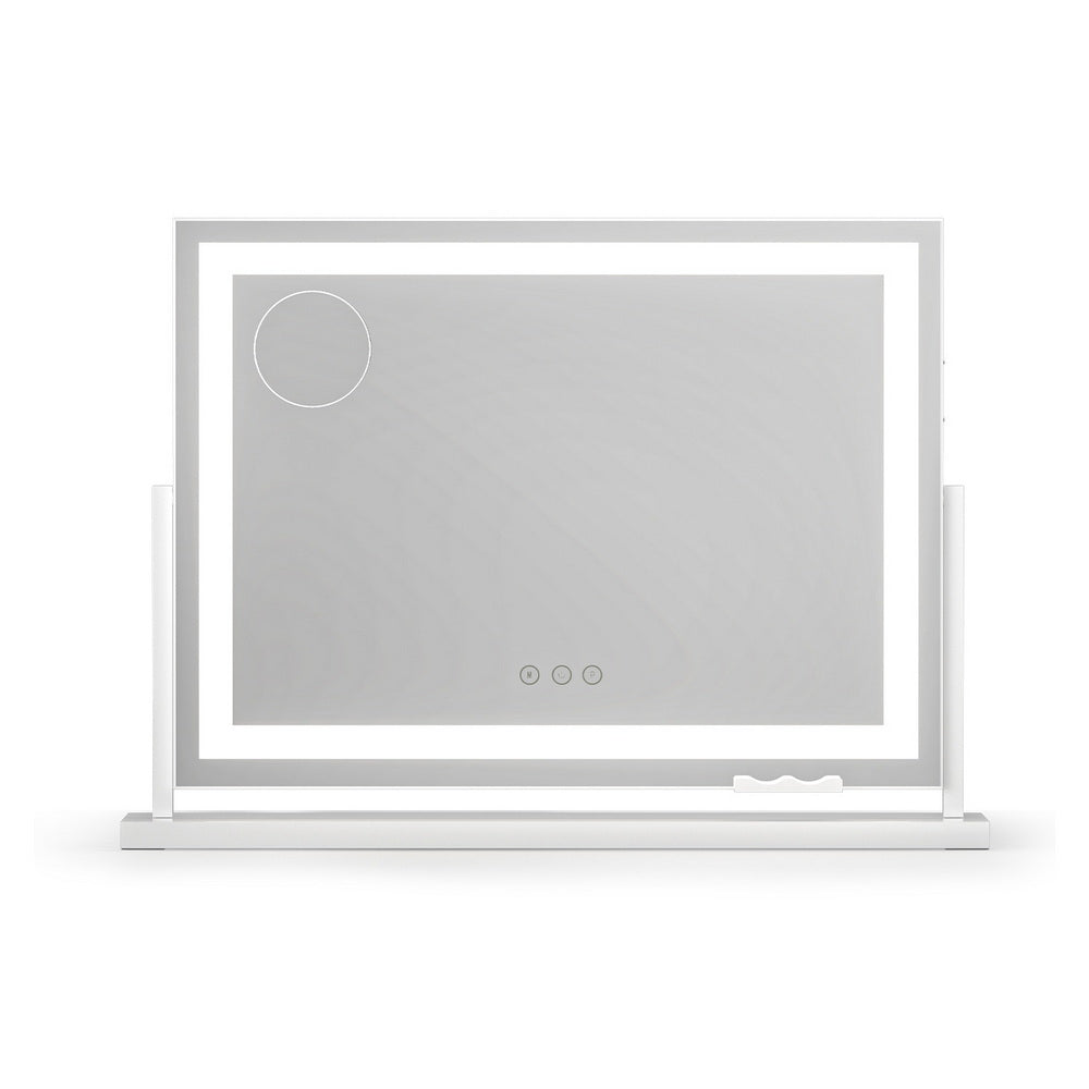 Mirror 58x46cm 360～ Rotatable Vanity Mirror with Lights Bright Light Strip Adjustable