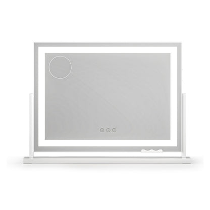 Mirror 58x46cm 360～ Rotatable Vanity Mirror with Lights Bright Light Strip Adjustable