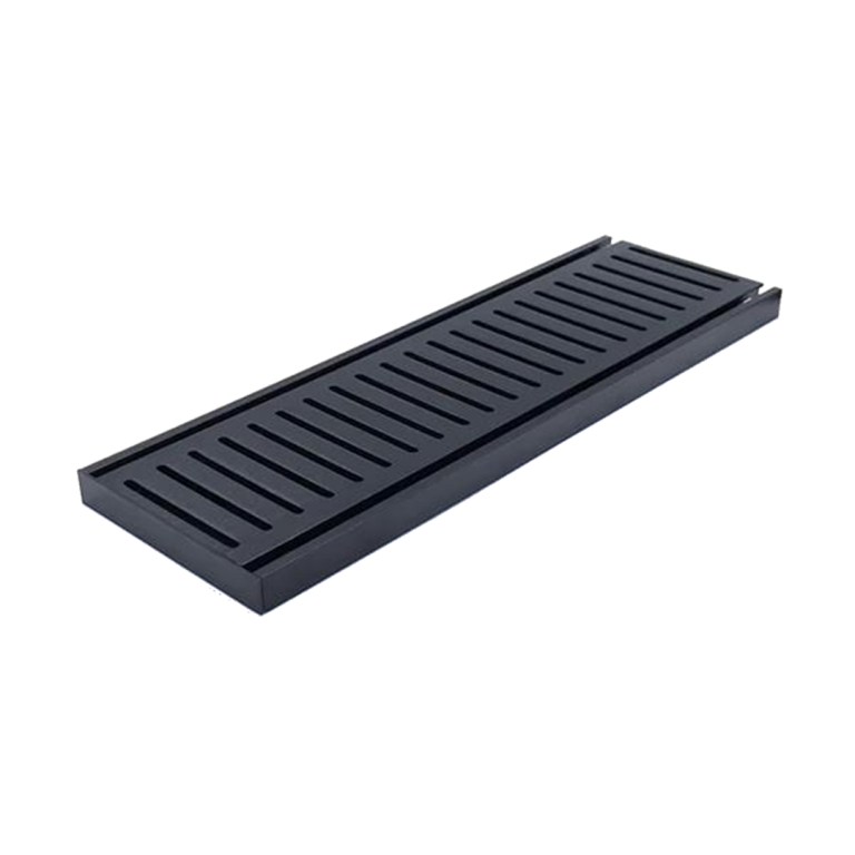 Muses Aluminium Brushed Black Ezy Flow Floor Grate 300 * 100 * 21 mm