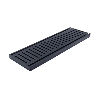 Muses Aluminium Brushed Black Ezy Flow Floor Grate 300 * 100 * 21 mm