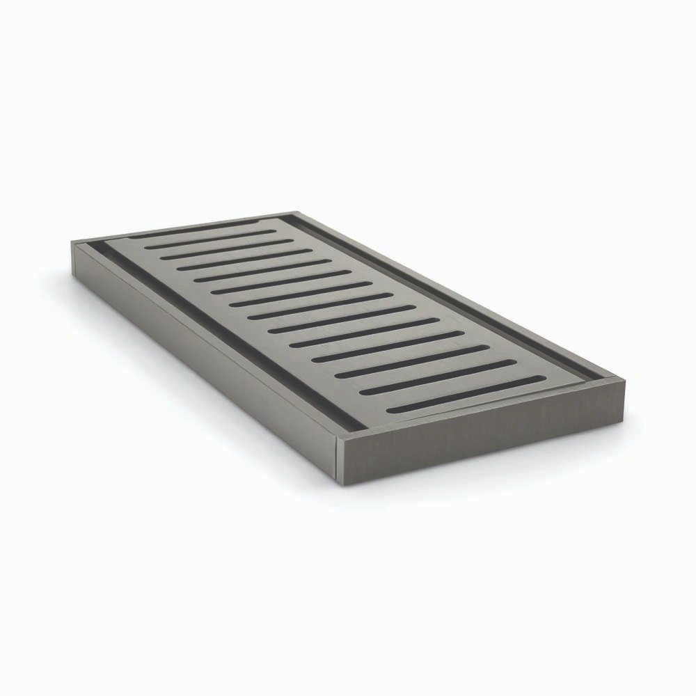 Muses Aluminium Gunmetal Ezy Flow Floor Grate 300 * 100 * 14 mm