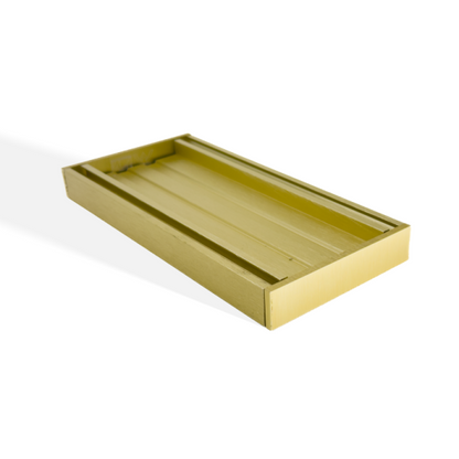 Muses Aluminium Brushed Gold Ezy Flow Tile Insert Grate 300 * 100 * 21mm