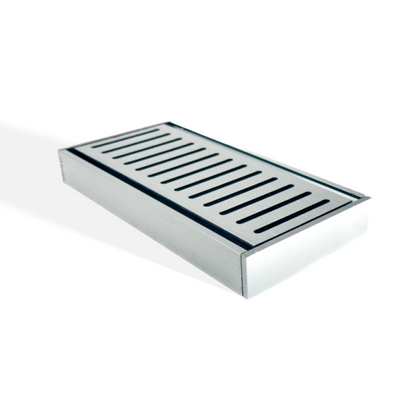 Muses Aluminium Brushed Silver Ezy Flow Floor Grate 300 * 100 * 26mm