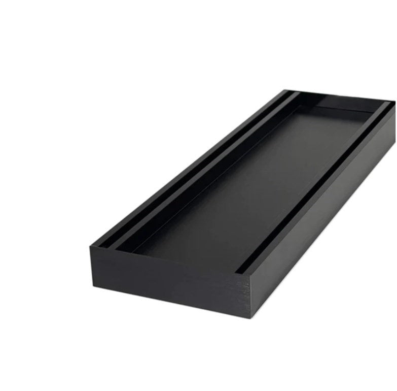 Muses Aluminium Brushed Black Ezy Flow Tile Insert Grate  300 * 100 * 26mm