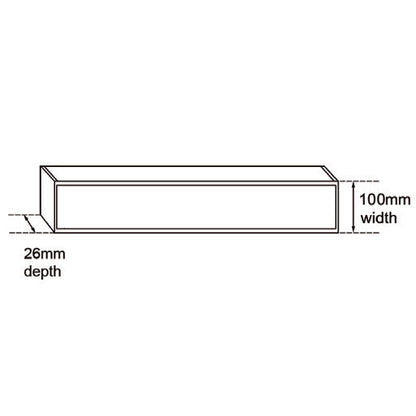Muses Aluminium Brushed Black Ezy Flow Tile Insert Grate  300 * 100 * 26mm