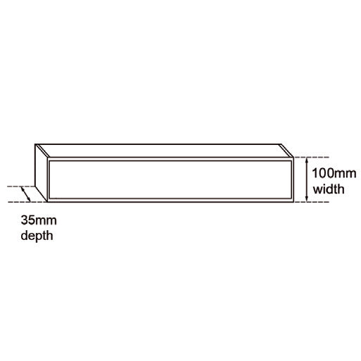 Muses Aluminium Slimline Tile Insert Brushed Silver  300 * 100 * 35mm