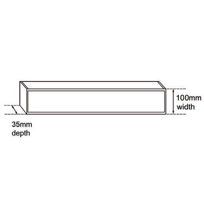 Muses Aluminium Slimline Tile Insert Brushed Black  300 * 100 * 35mm
