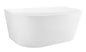 1700x800x600mm Back to Wall Acrylic GLOSSY White Bathtub NO Overflow