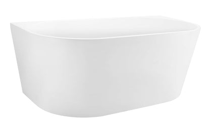 1500x750x580cm Back to Wall Acrylic GLOSSY White Bathtub NO Overflow