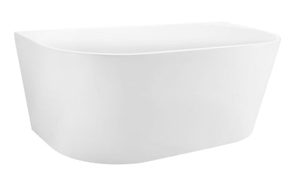 1700x800x600mm Back to Wall Acrylic GLOSSY White Bathtub NO Overflow