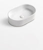 490 x 310 x 130 mm Oval Gloss White Fluted Above Counter Ceramic Basin