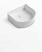 400 x 350 x 130mm Arch Matte White Fluted Above Counter Ceramic Basin