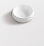 420 x 420 x 140 mm Round Gloss White Fluted Above Counter Ceramic Basin