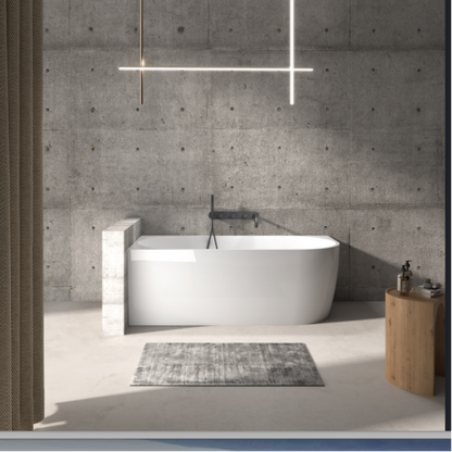 1700x800x600mm Left Corner bathtub Acrylic GLOSSY White Bathtub NO Overflow