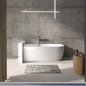 1500x750x580mm Bathtub Left Corner Acrylic GLOSSY White Bathtub NO Overflow