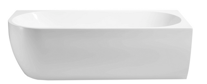 1500x750x580mm Right Corner bathtub Acrylic GLOSSY White Bathtub NO Overflow