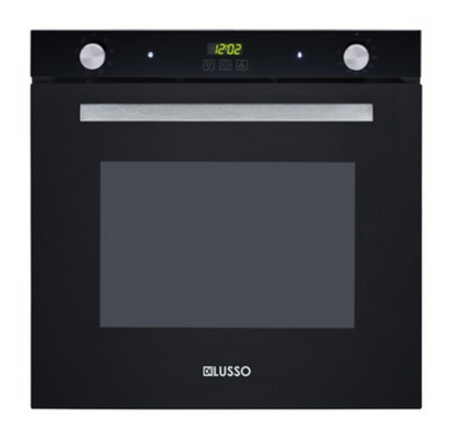 595*595*565mm 75L Dilusso Black Glass Electric Oven