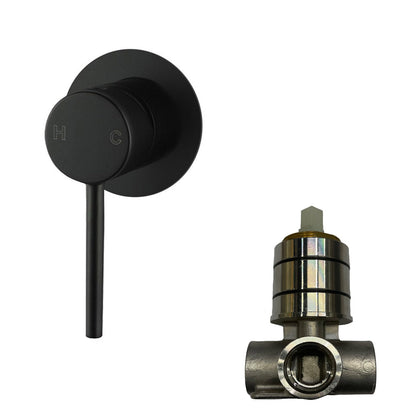 LUCID PIN - Black Wall Mixer （ 80MM Cover Plate ）