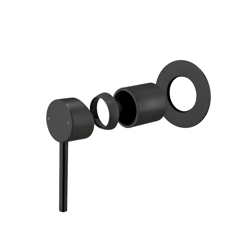 LUCID PIN Black Wall Mixer with 65MM Cover Plate  Trim Kit Only (match CLPM)