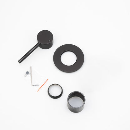 LUCID PIN Black Wall Mixer with 80MM Cover Plate Trim Kit  Only (match CLPM)