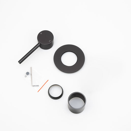 LUCID PIN Black Wall Mixer with 80MM Cover Plate Trim Kit  Only (match CLPM)