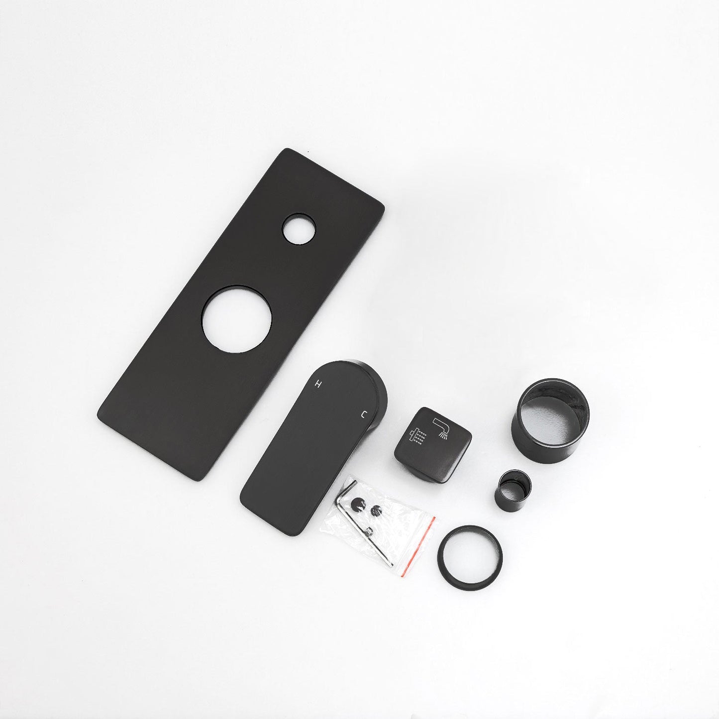 VOG Series Black Wall Mixer with Diverter Trim Kit(match CLPD)