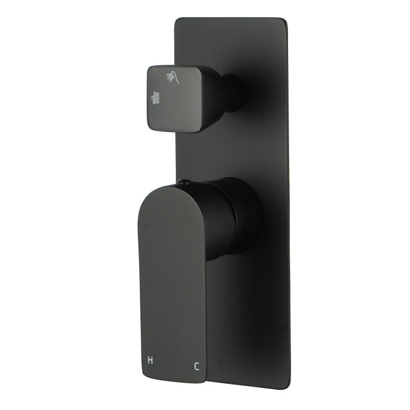 VOG Series Black Wall Mixer with Diverter Trim Kit(match CLPD)