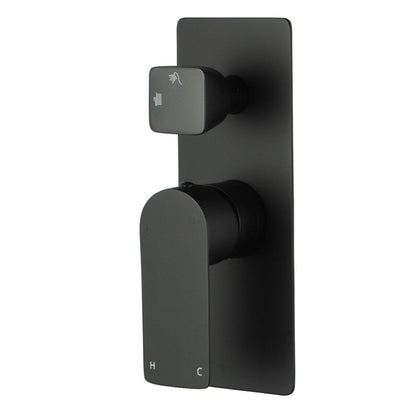 VOG Series Black Wall Mixer with Diverter Trim Kit(match CLPD)