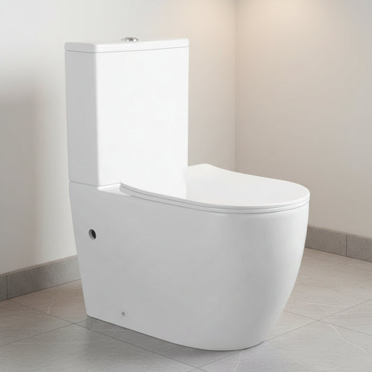 660 × 360 × 800 mm One hole Tornado Back to Wall Toilet Suite – Gloss White